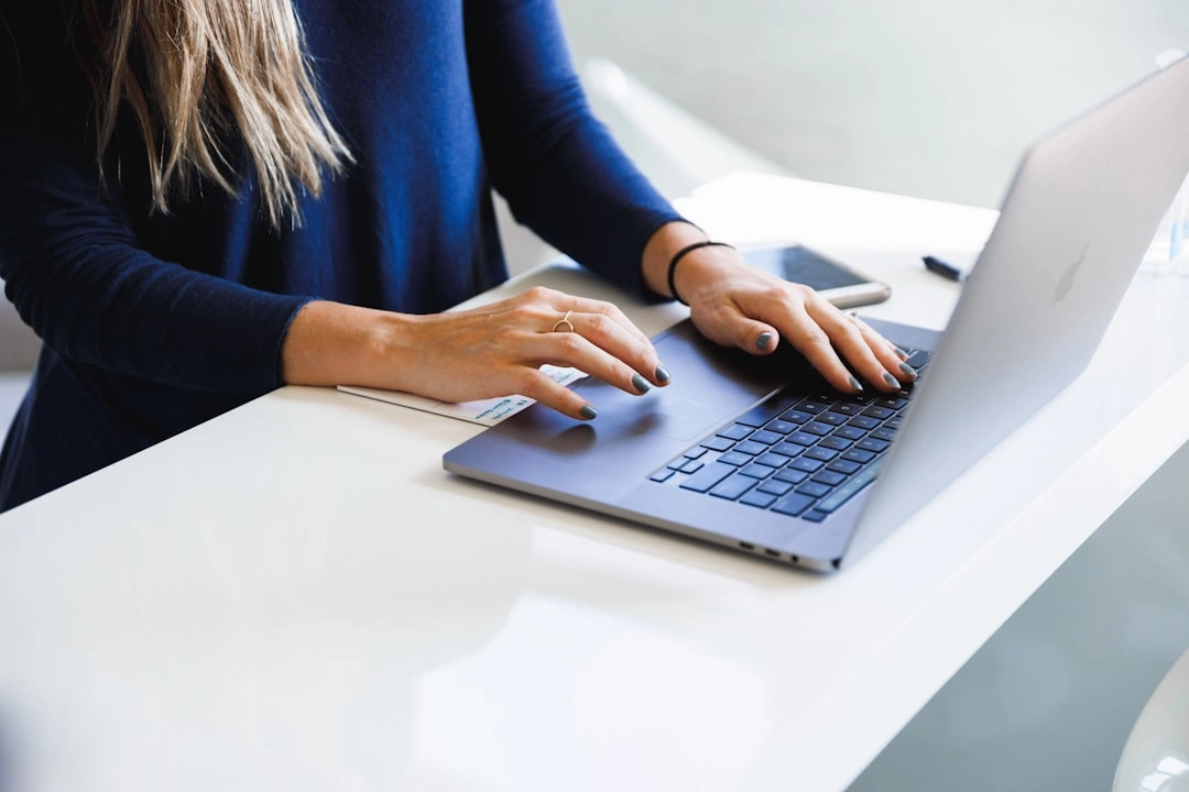 Client completing an online notary request form